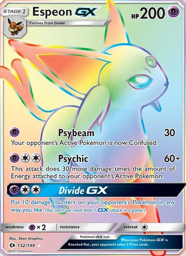 Espeon GX Sun & Moon card
