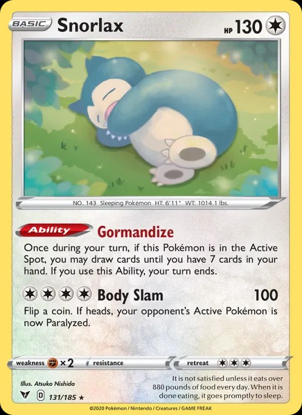 Snorlax Vivid Voltage card
