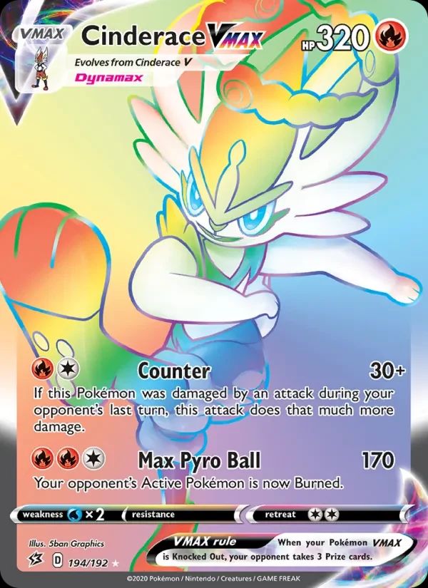 Cinderace VMAX Rebel Clash card