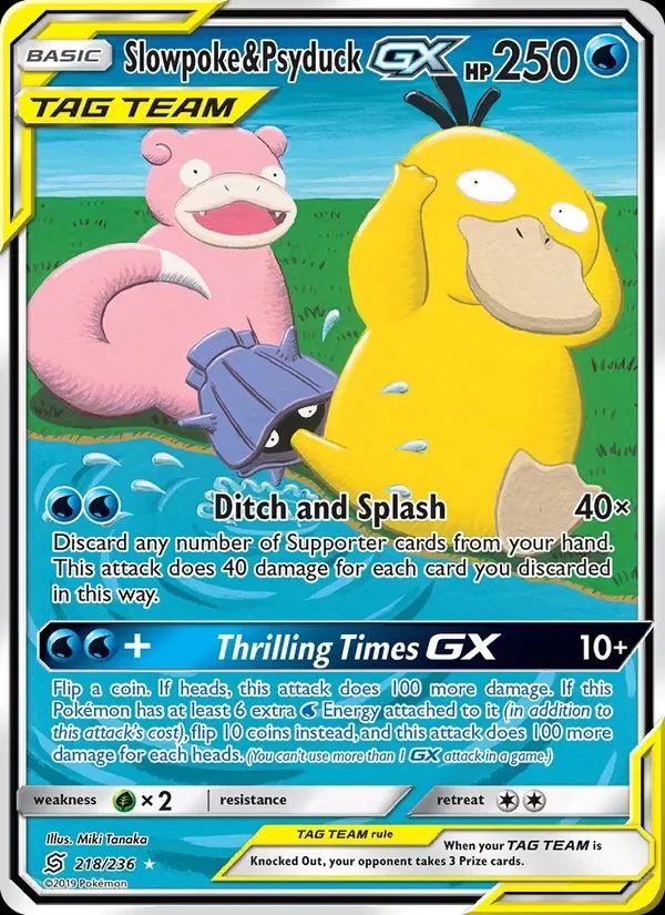 Slowpoke & Psyduck GX Unified Minds card