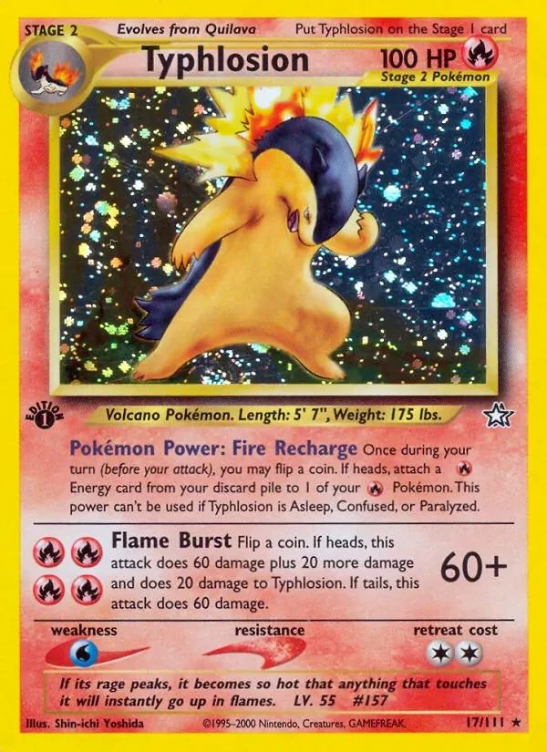 Typhlosion Neo Genesis card