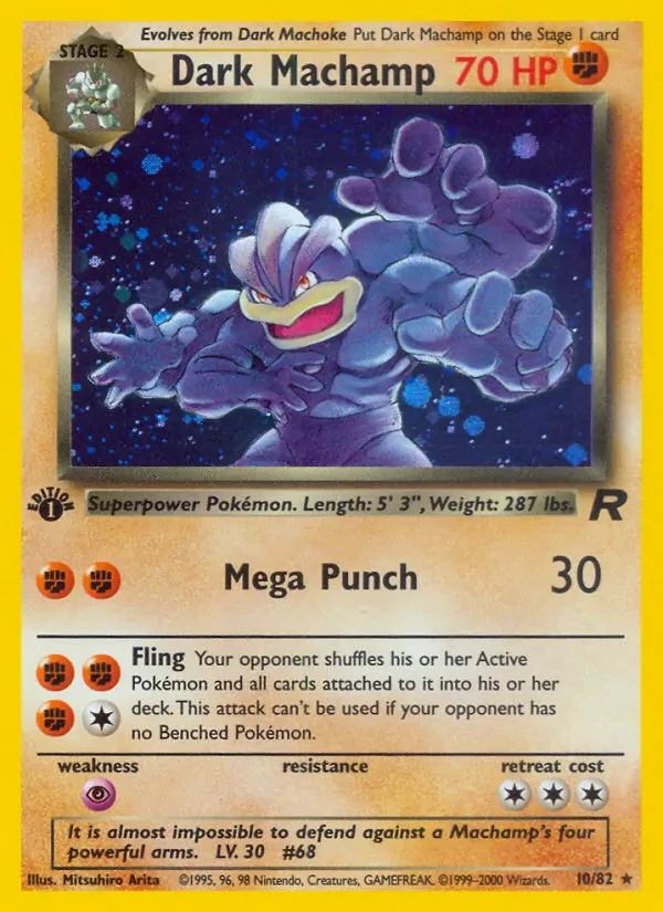 Dark Machamp Team Rocket card