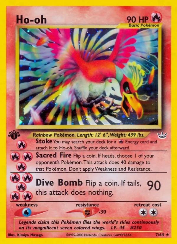 Ho-oh Neo Revelation card