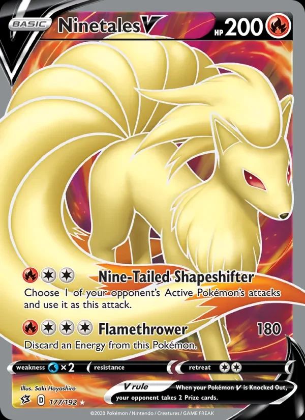 Ninetales V Rebel Clash card