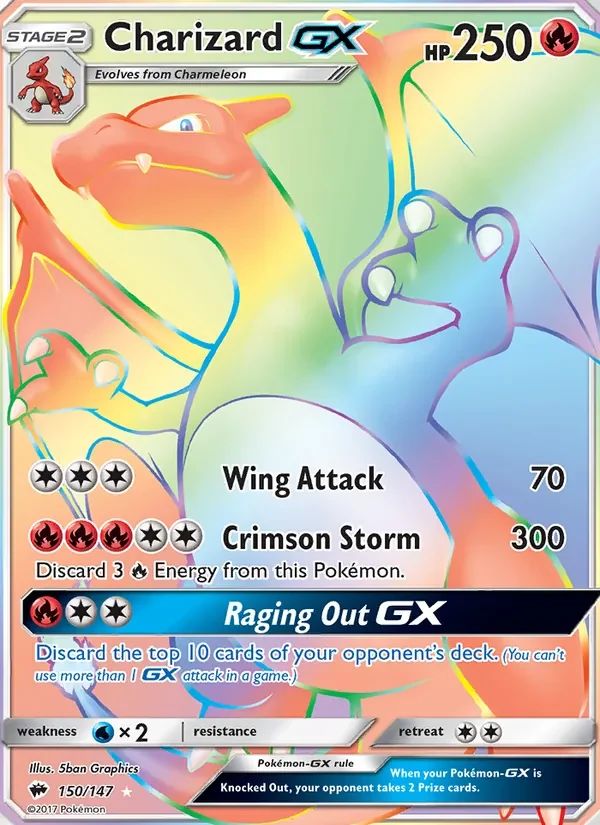 Charizard GX Burning Shadows card