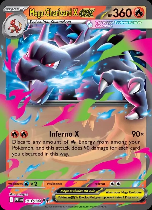 Mega Charizard X ex Phantasmal Flames card