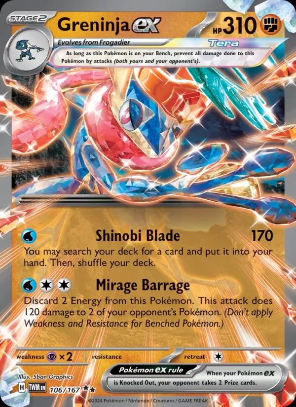 Greninja Ex Twilight Masquerade card