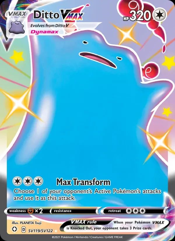 Ditto VMAX Shining Fates card