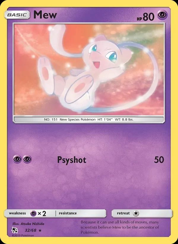 Mew Hidden Fates card
