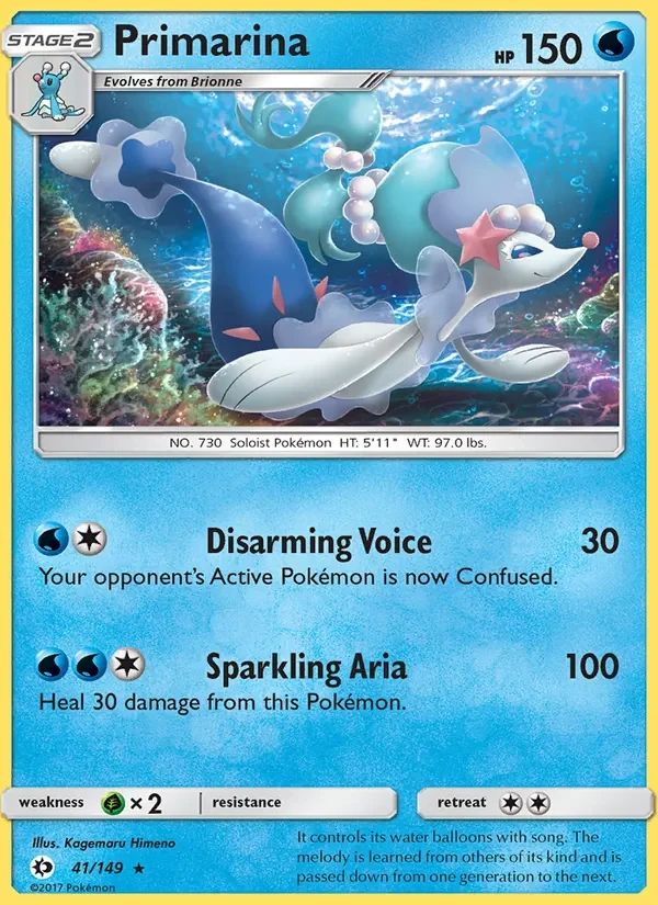 Primarina Sun & Moon card