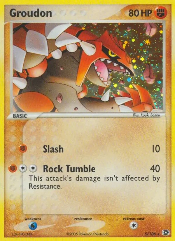 Groudon EX Emerald card