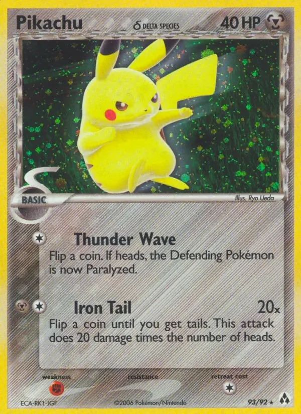 Pikachu δ EX Legend Maker card