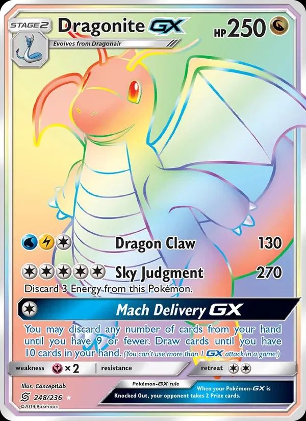Dragonite GX Unified Minds card