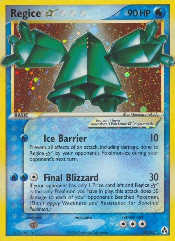 Regice EX Legend Maker card
