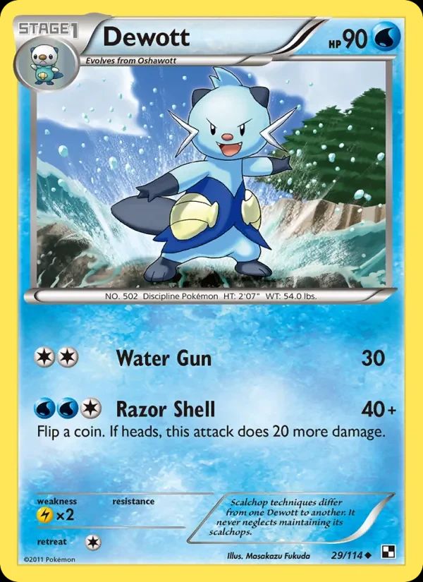 Dewott Black & White card