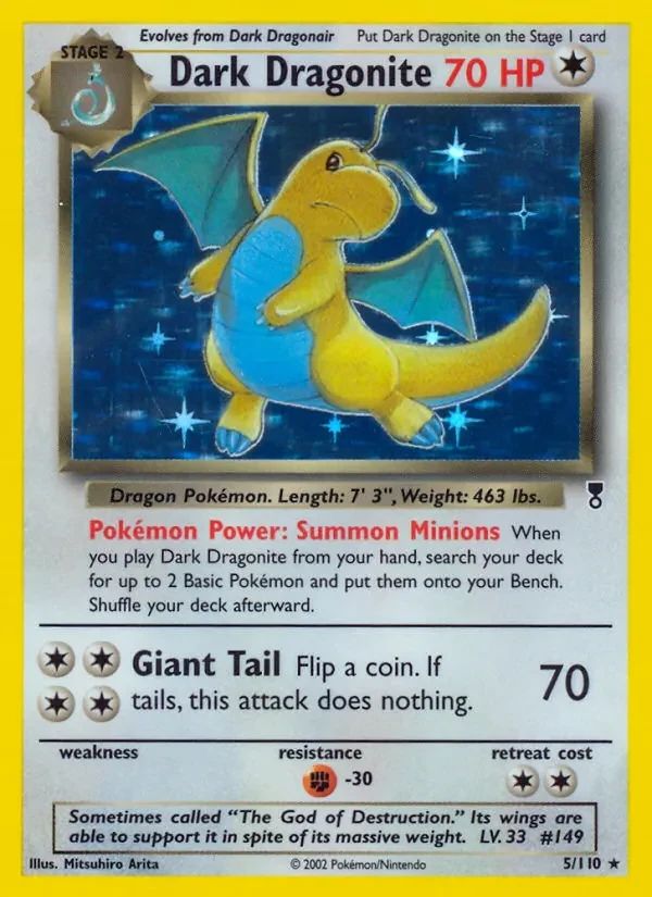 Dark Dragonite Legendary Collection card