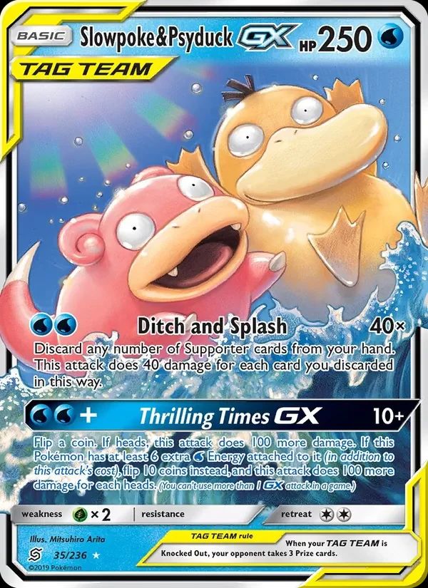 Slowpoke & Psyduck GX Unified Minds card