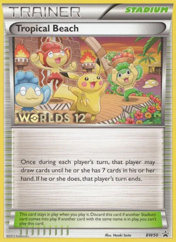 Tropical Beach BW Black Star Promos card