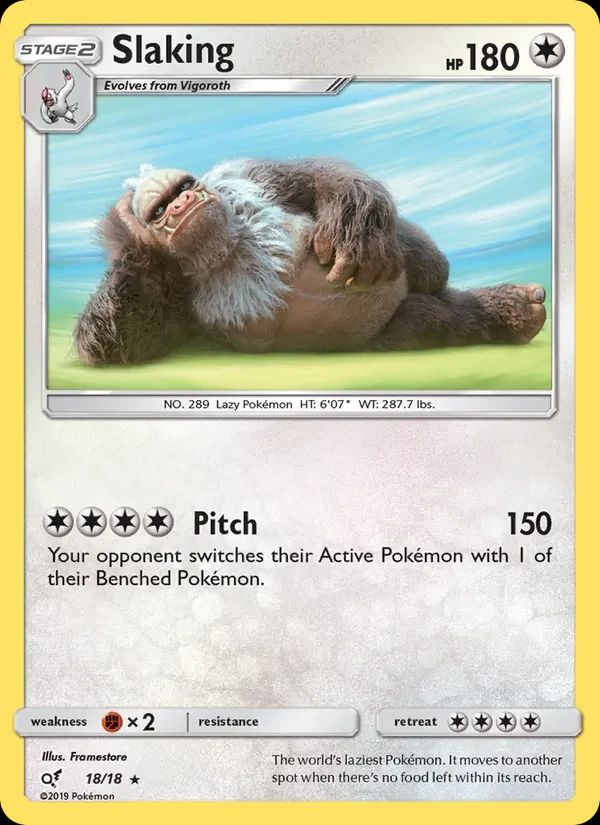 Slaking Detective Pikachu card