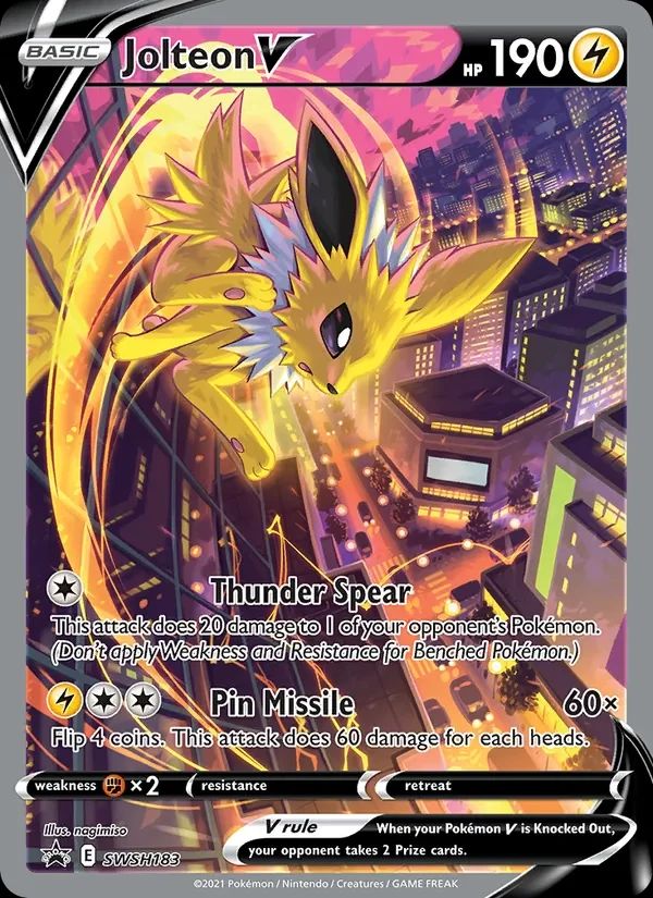 Jolteon V SWSH Black Star Promos card