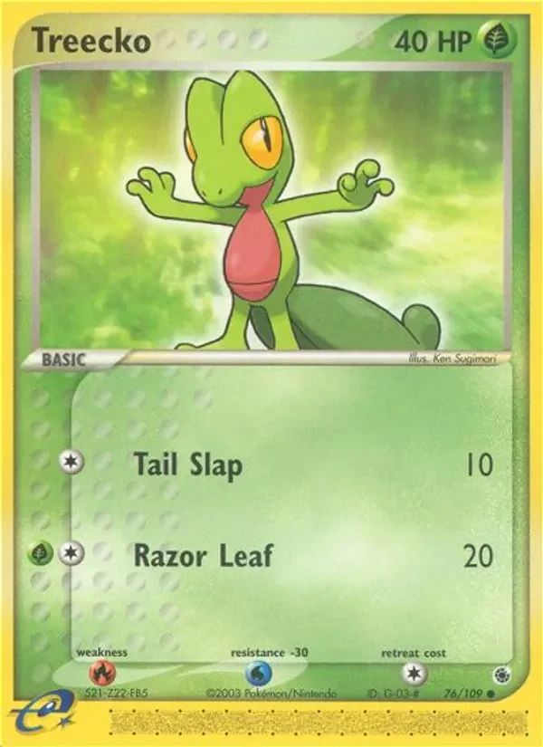 Treecko EX Ruby & Sapphire card