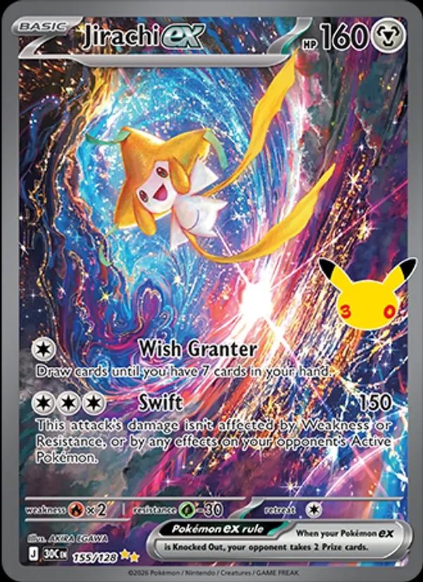 Jirachi ex 30th Celebration card