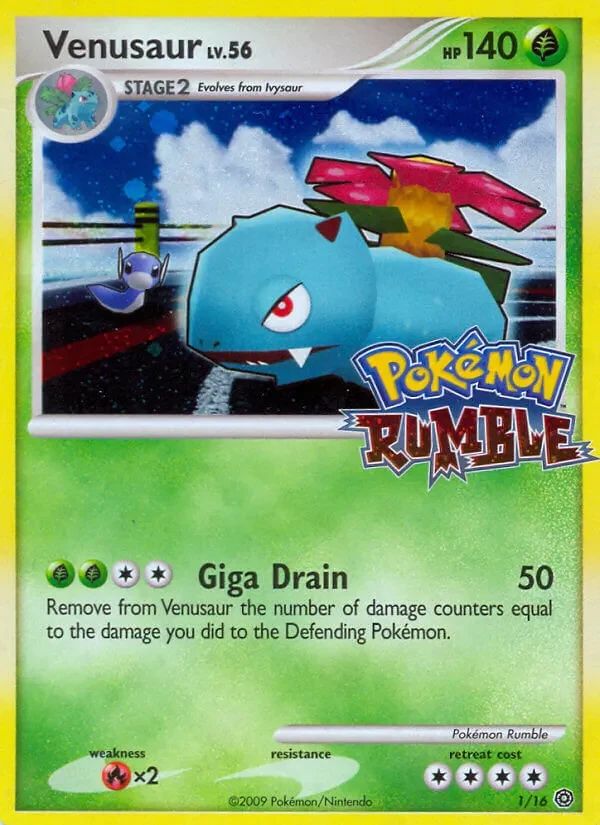 Venusaur Pokémon Rumble card