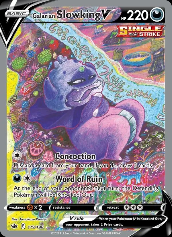 Galarian Slowking V Chilling Reign card