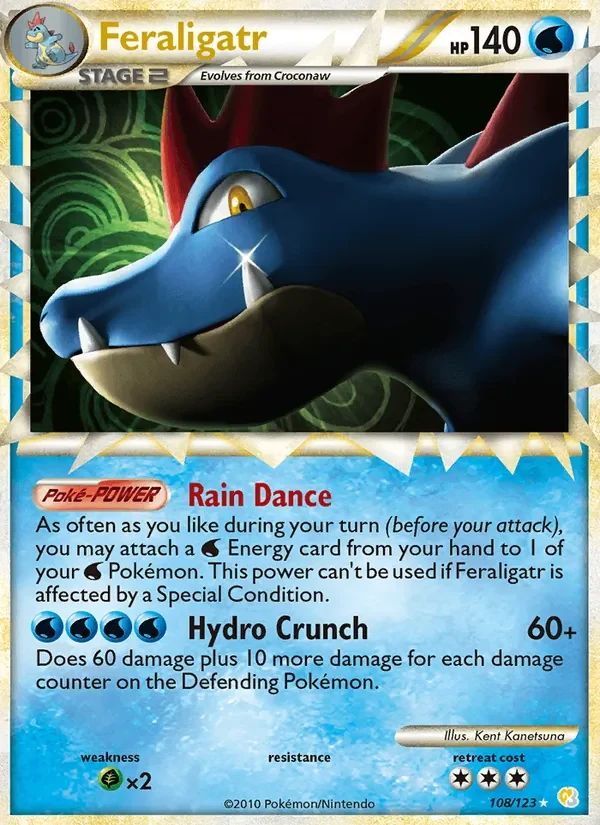 Feraligatr HeartGold & SoulSilver card