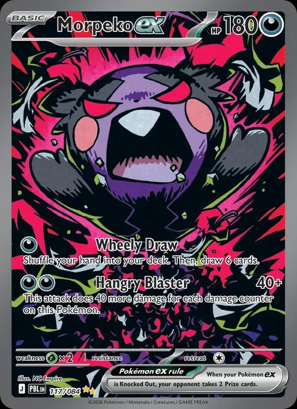 Morpeko ex Pitch Black card
