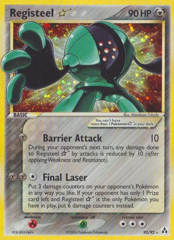 Registeel EX Legend Maker card