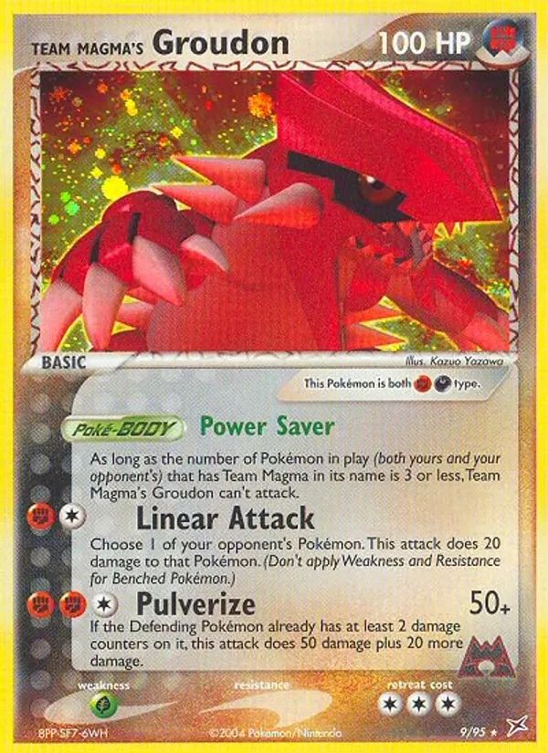 Team Magma's Groudon EX Team Magma vs Team Aqua card