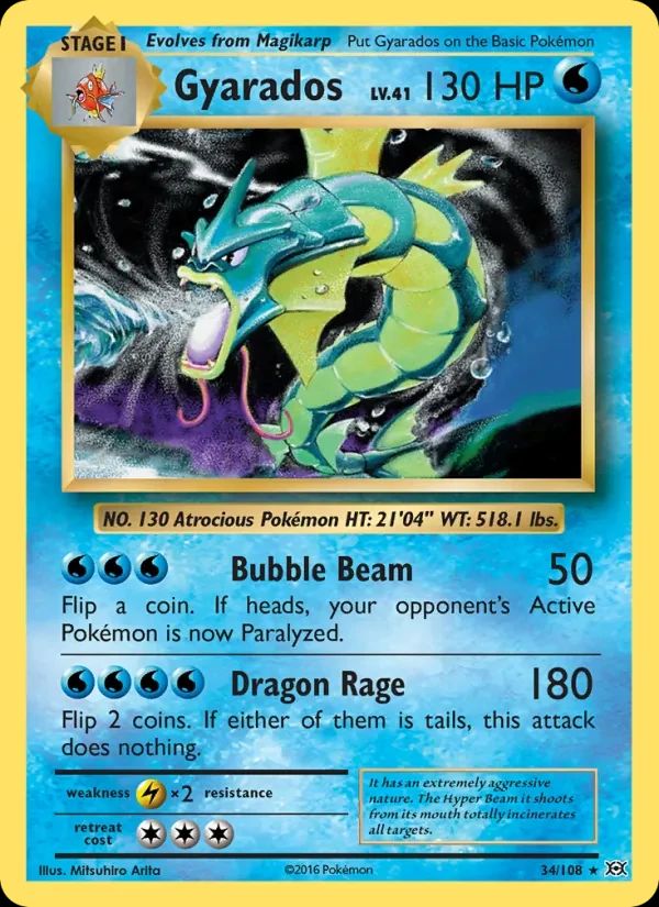 Gyarados Evolutions card