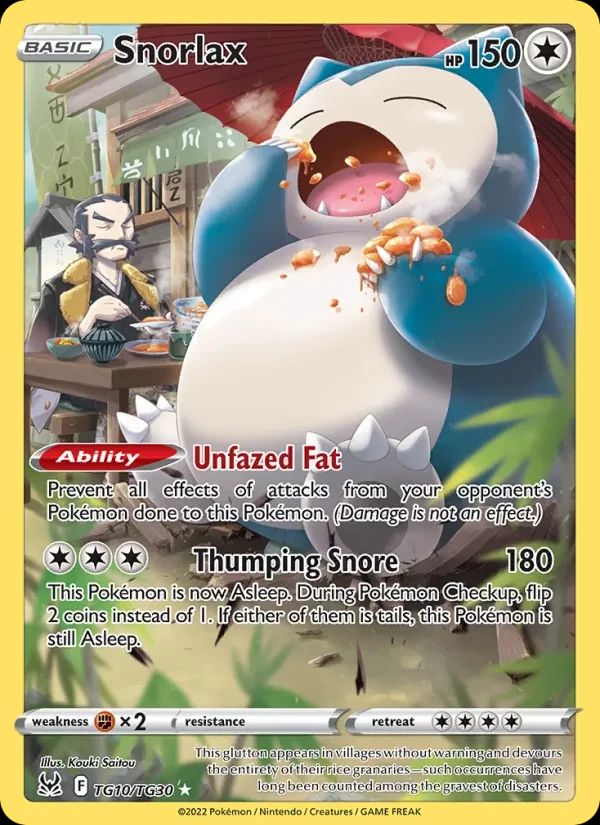 Snorlax Lost Origin card