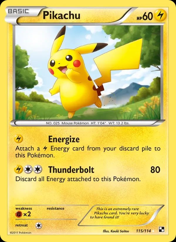 Pikachu Black & White card