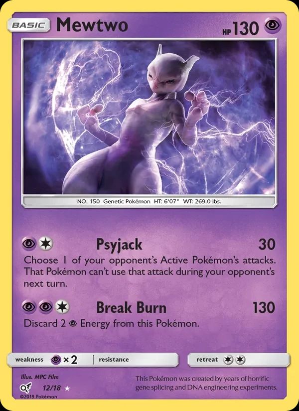 Mewtwo Detective Pikachu card