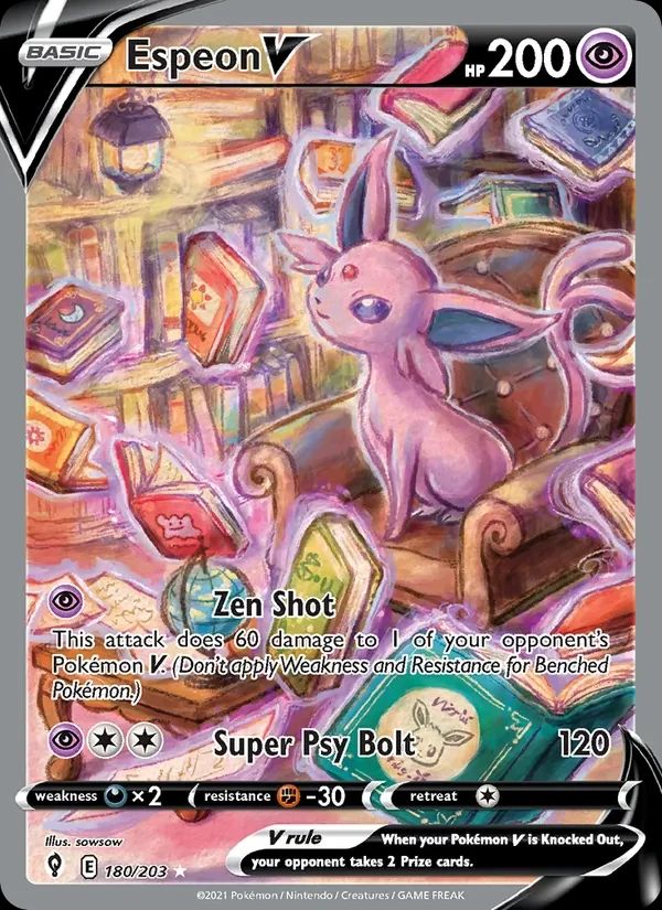 Espeon V Evolving Skies card