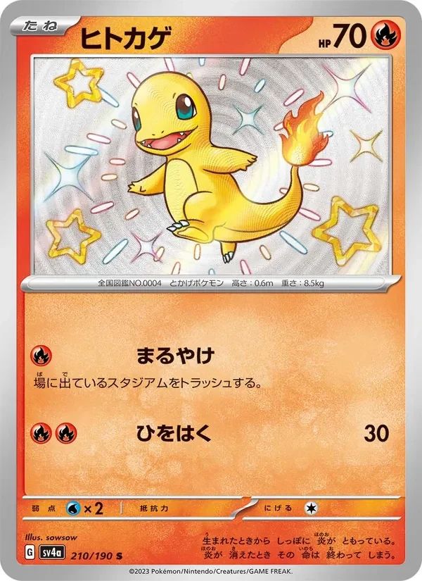 Charmander Shiny Treasure ex card