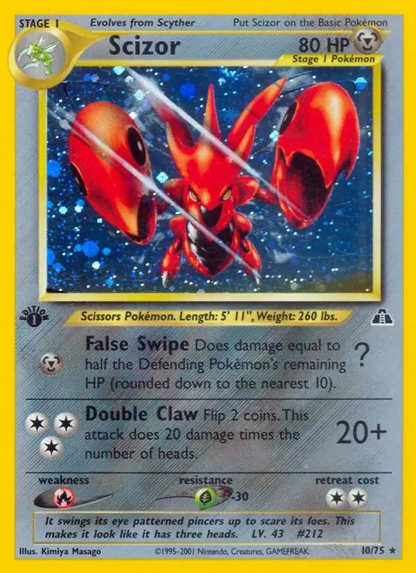 Scizor Neo Discovery card