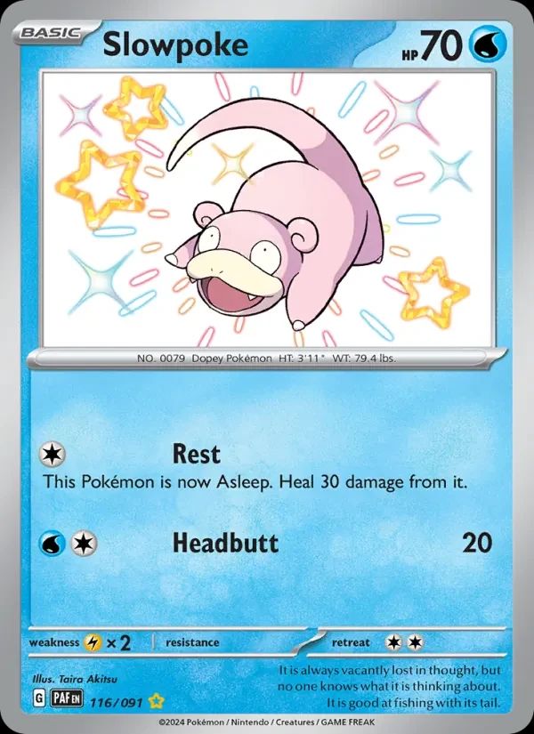 Slowpoke Paldean Fates card