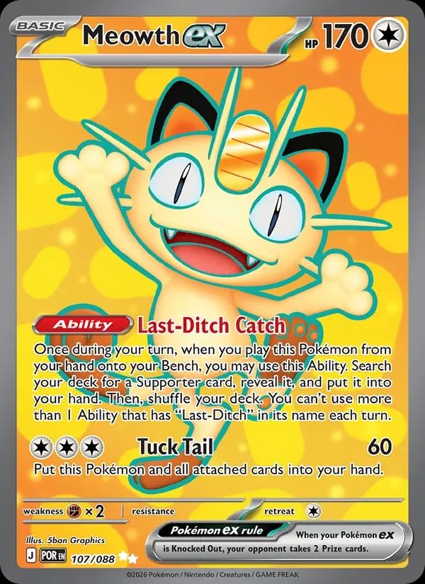 Meowth ex Perfect Order card