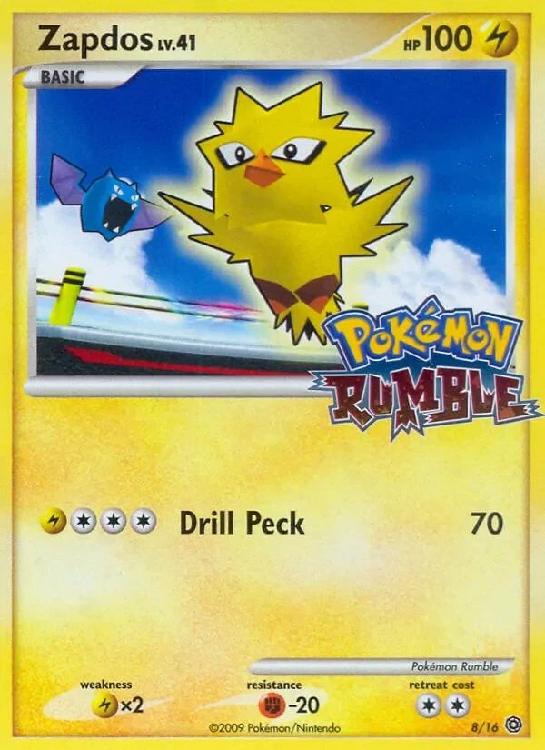Zapdos Pokémon Rumble card