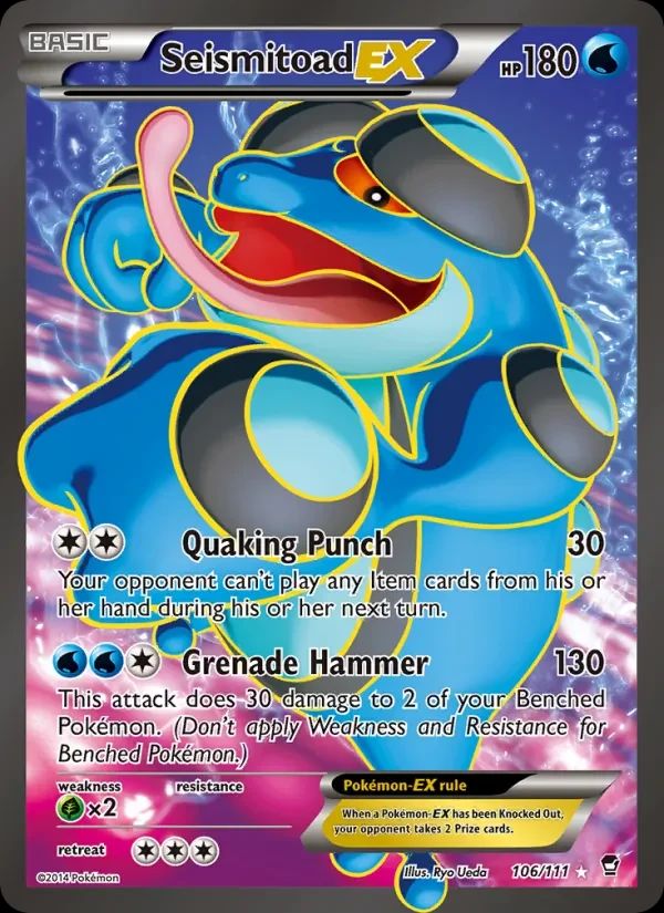 Seismitoad EX Furious Fists card