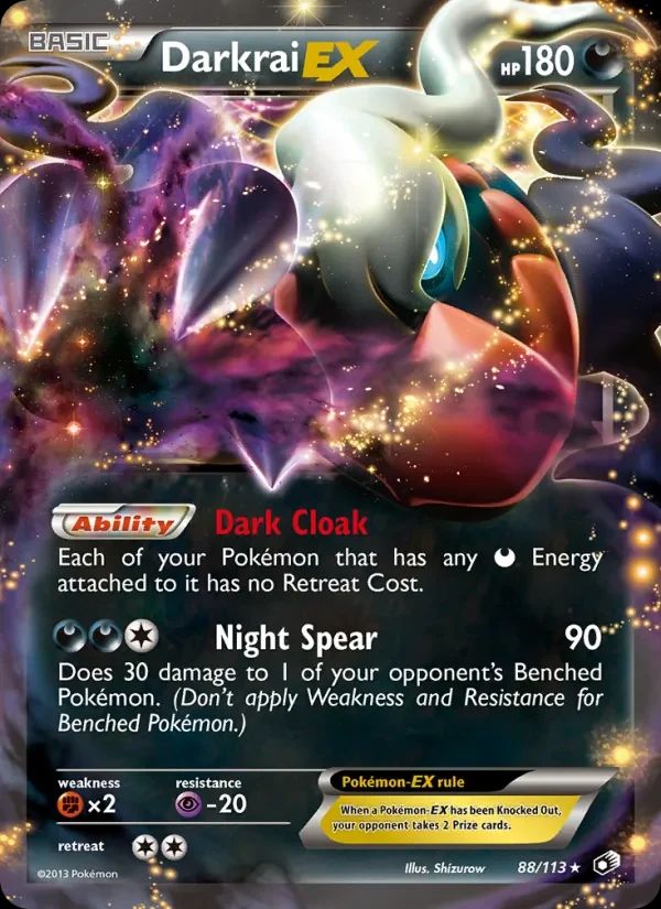 Darkrai EX Legendary Treasures card