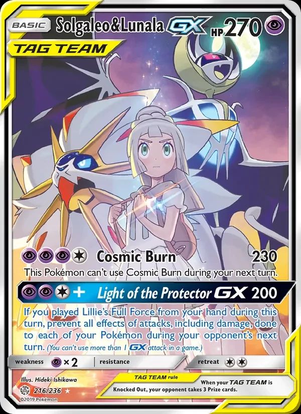 Solgaleo & Lunala GX Cosmic Eclipse card