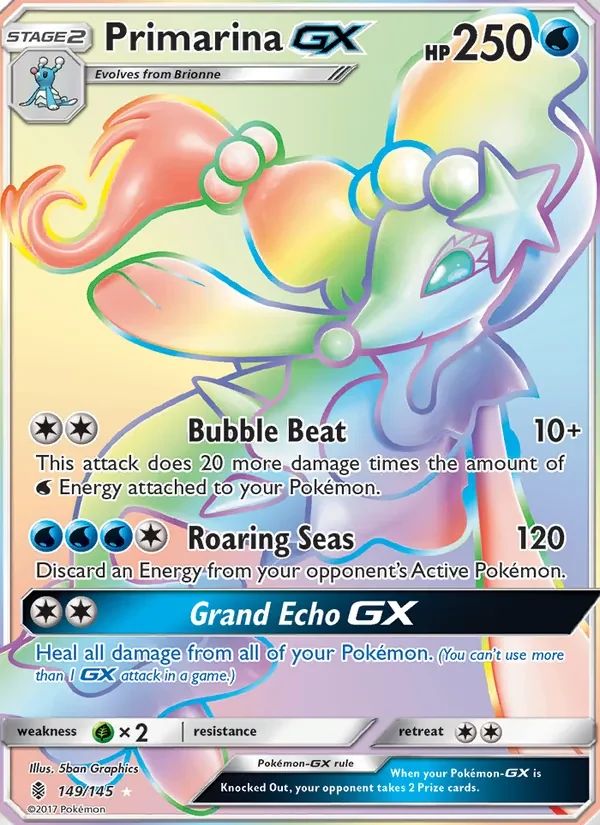Primarina GX Guardians Rising card