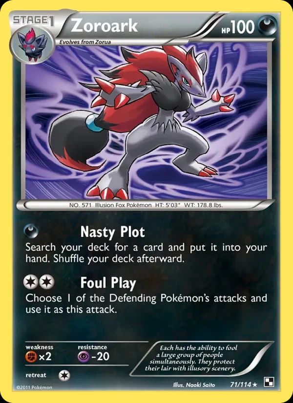 Zoroark Black & White card
