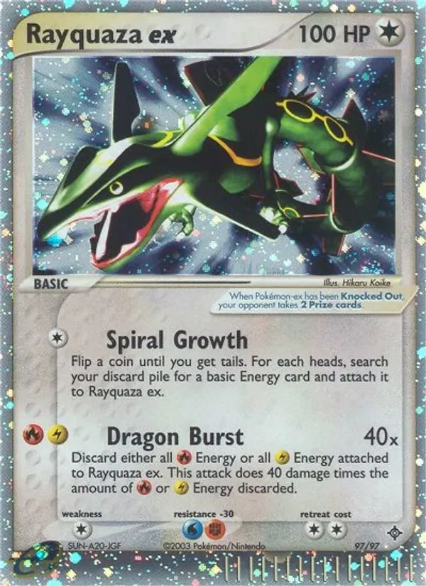 Rayquaza EX EX Dragon card