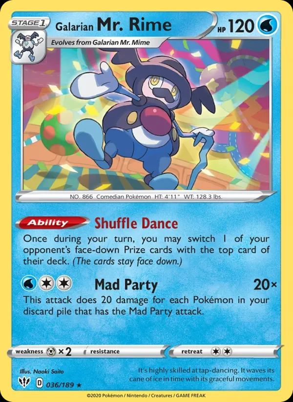 Galarian Mr. Rime Darkness Ablaze card