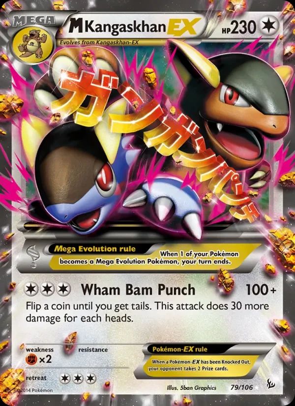 M Kangaskhan EX Flashfire card
